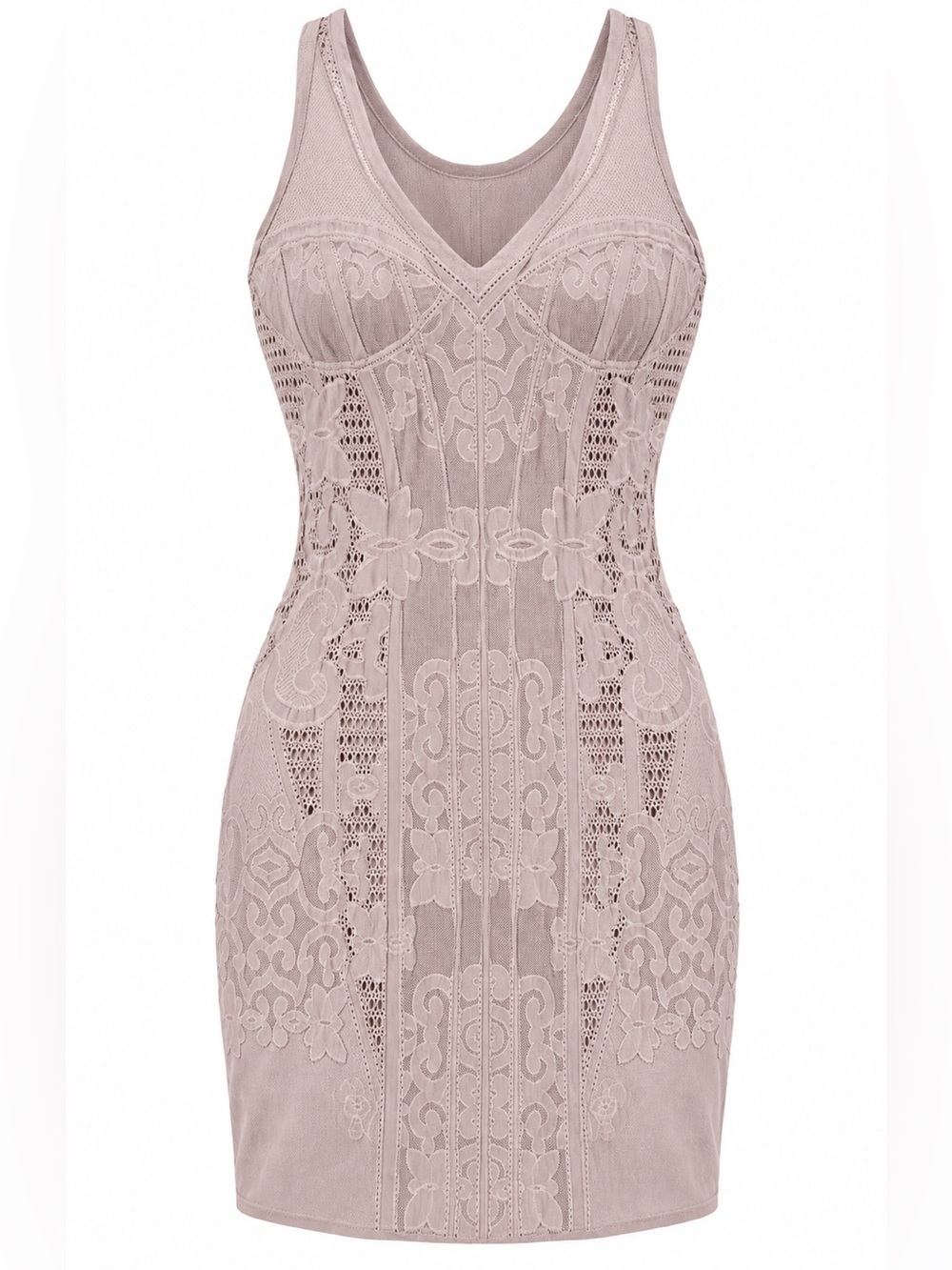 Free People NWT dusty mauve pointelle mini dress, medium/large